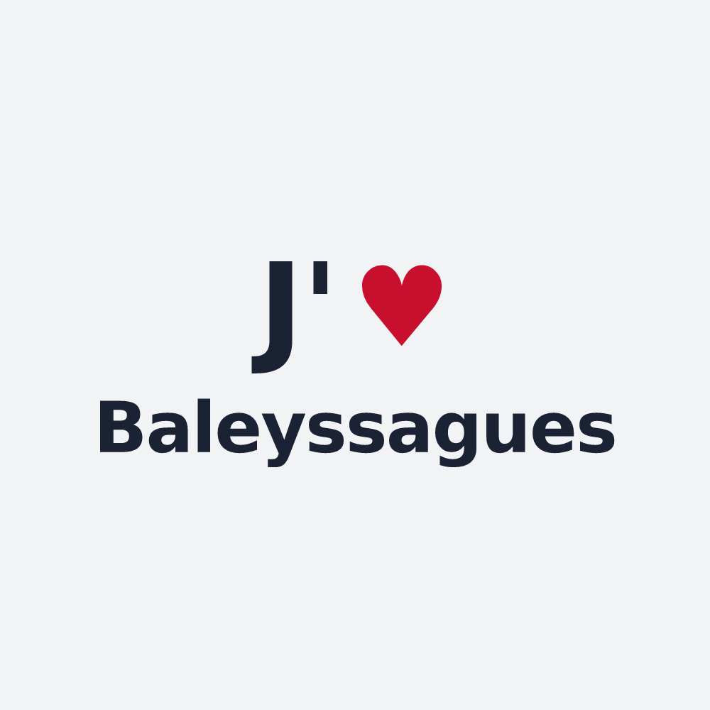 Poster personnalisé Baleyssagues — design J'aime Baleyssagues