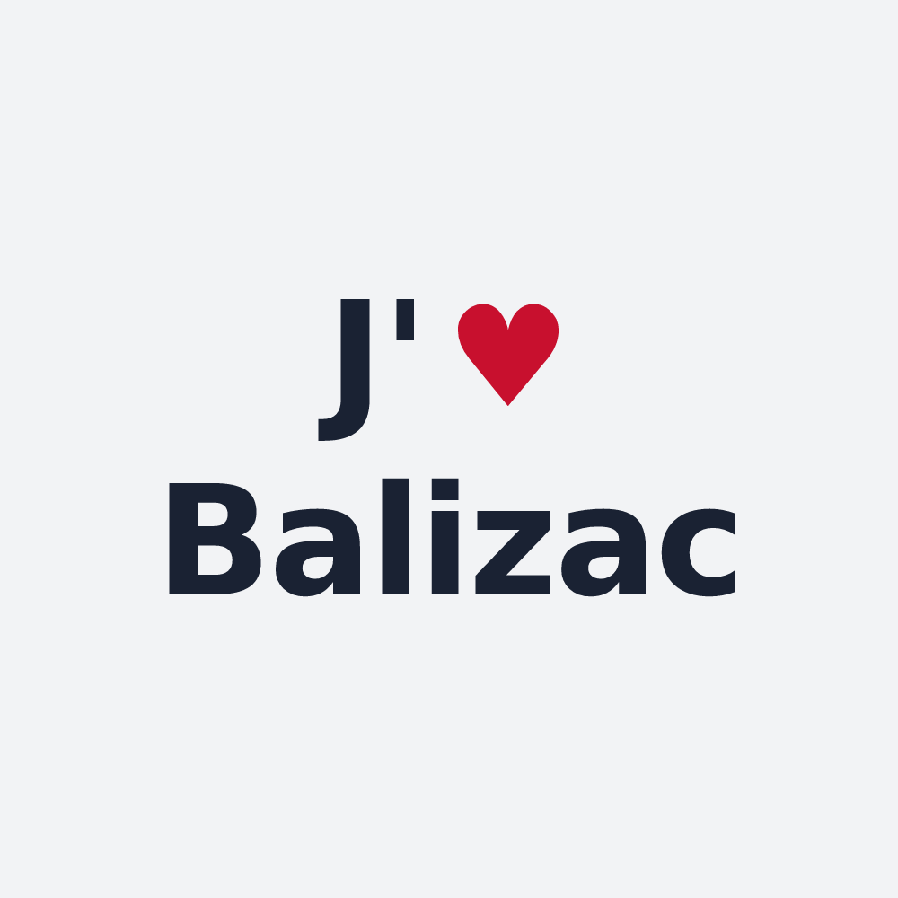 Poster personnalisé Balizac — design J'aime Balizac