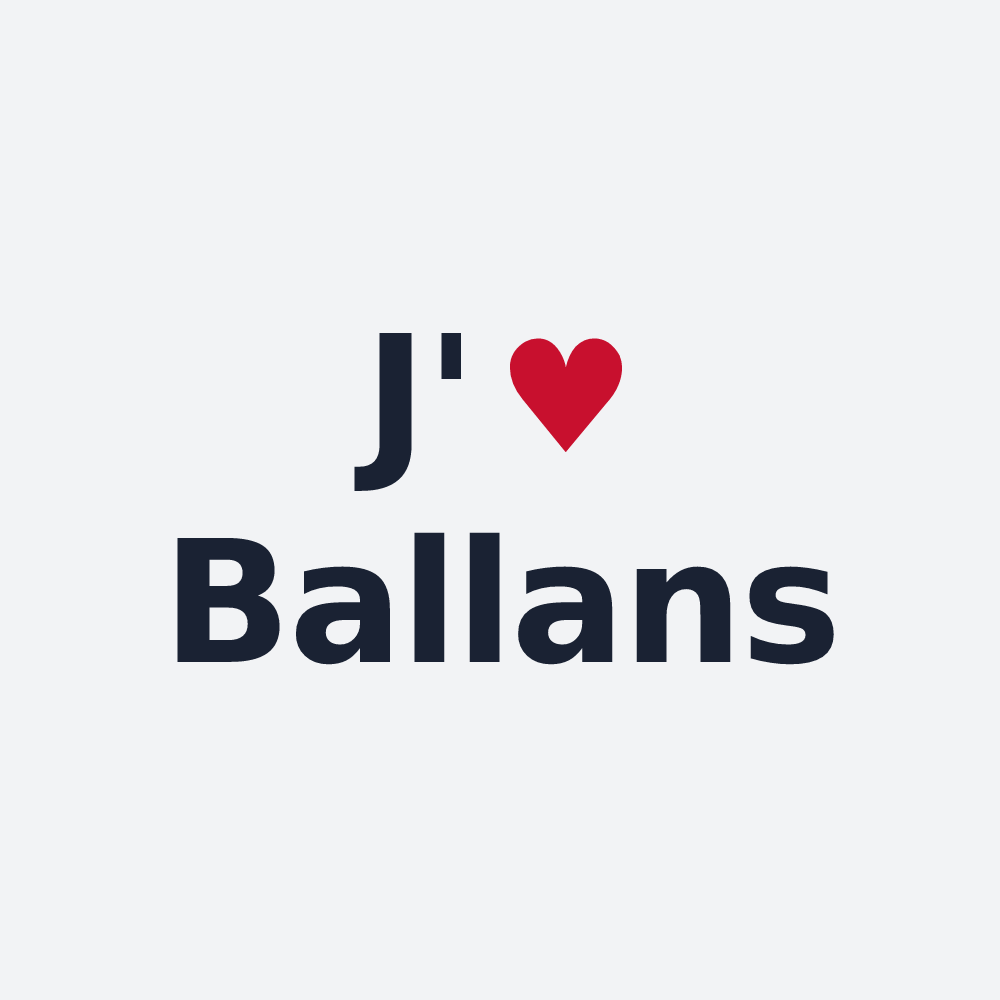 Poster personnalisé Ballans — design J'aime Ballans
