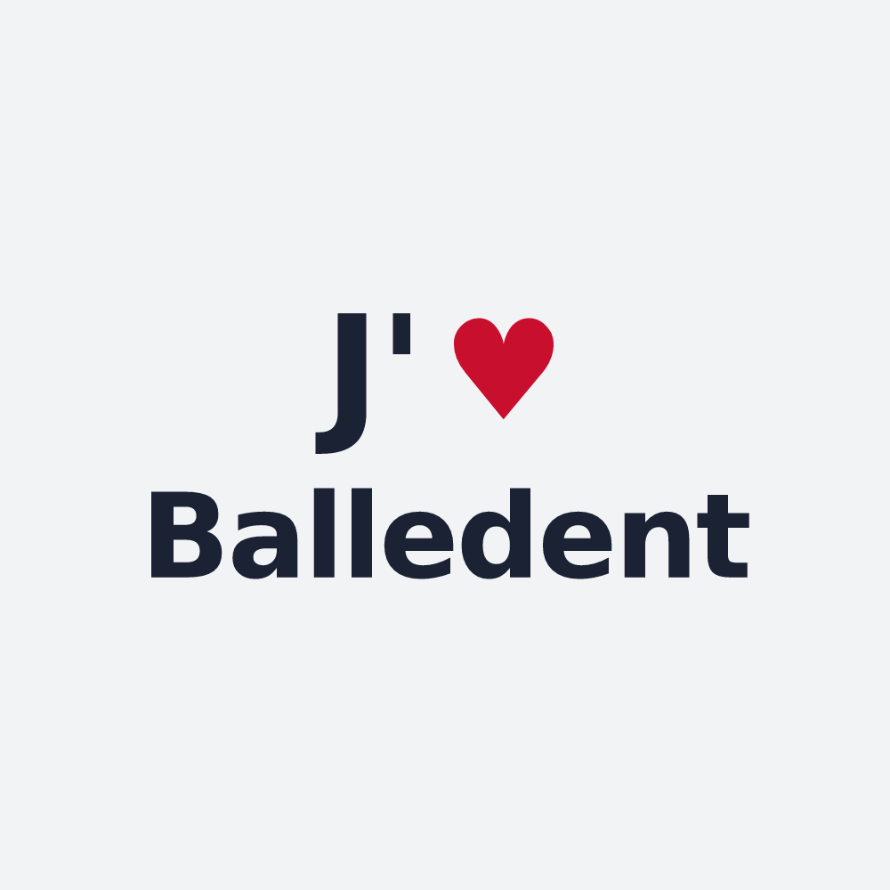 Poster personnalisé Balledent — design J'aime Balledent
