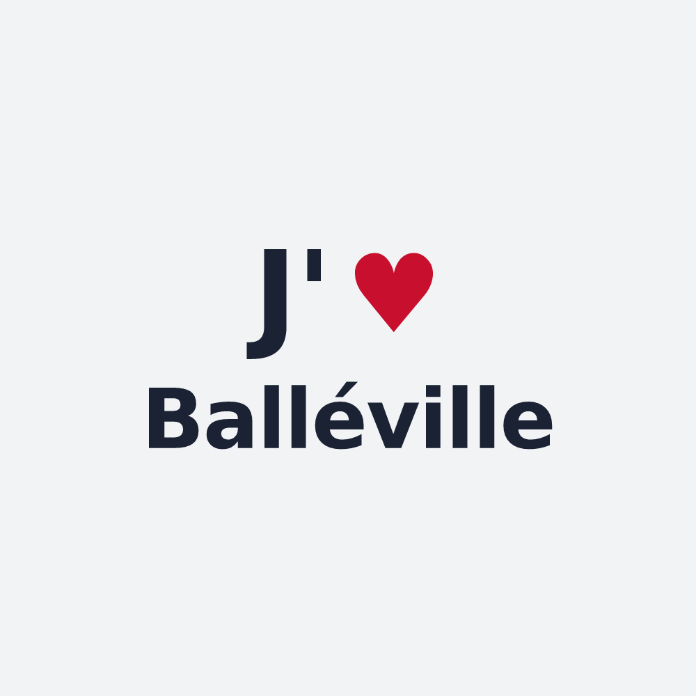 Poster personnalisé Balléville — design J'aime Balléville