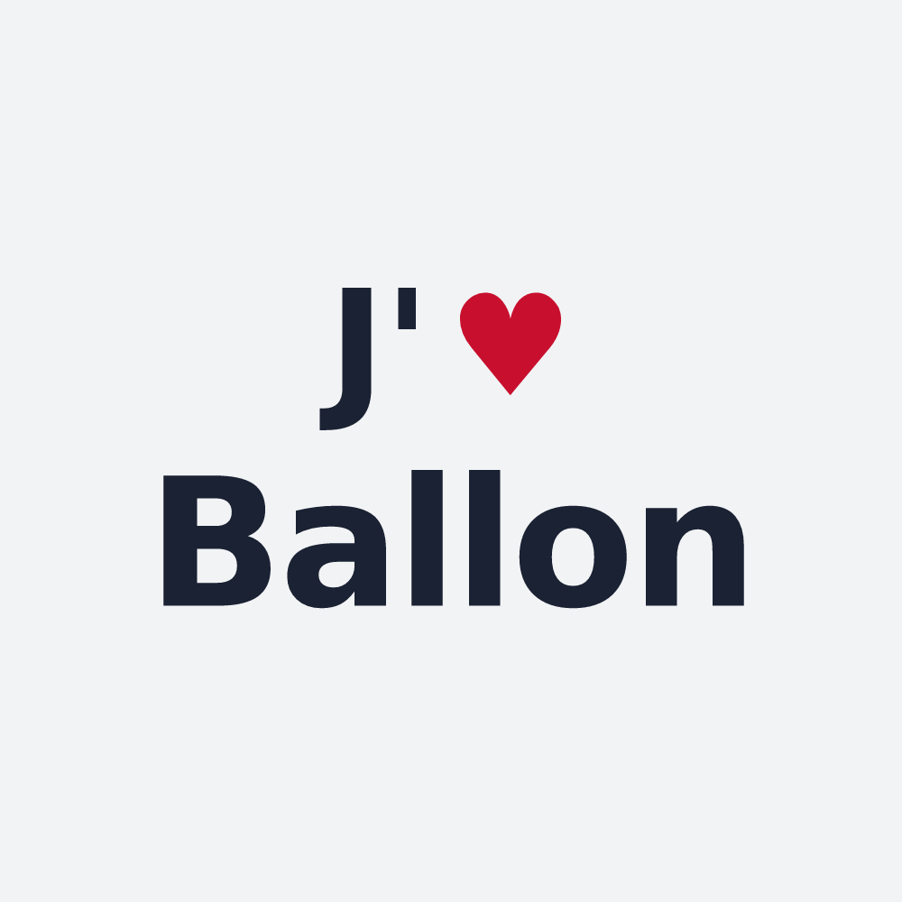 Poster personnalisé Ballon — design J'aime Ballon