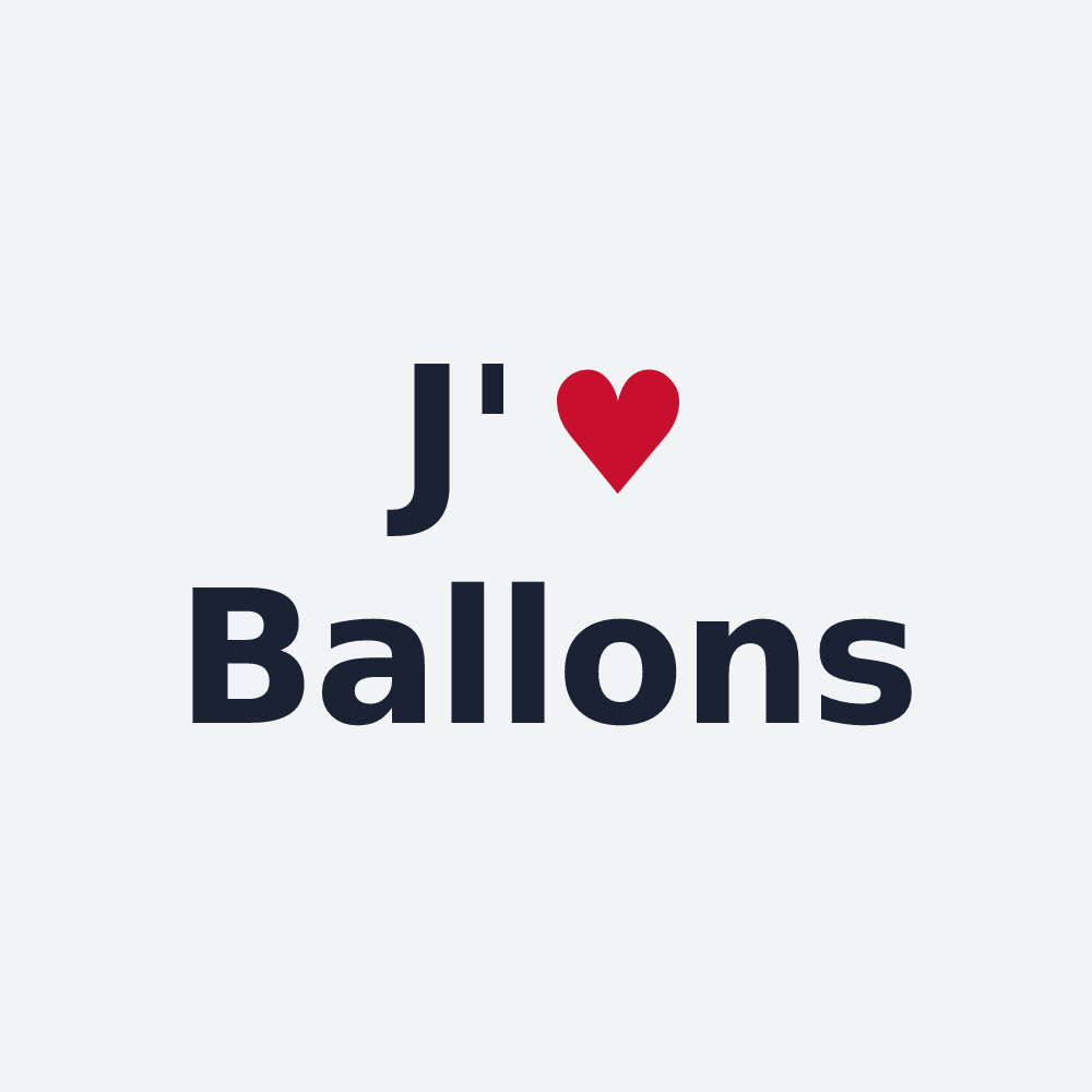 Poster personnalisé Ballons — design J'aime Ballons