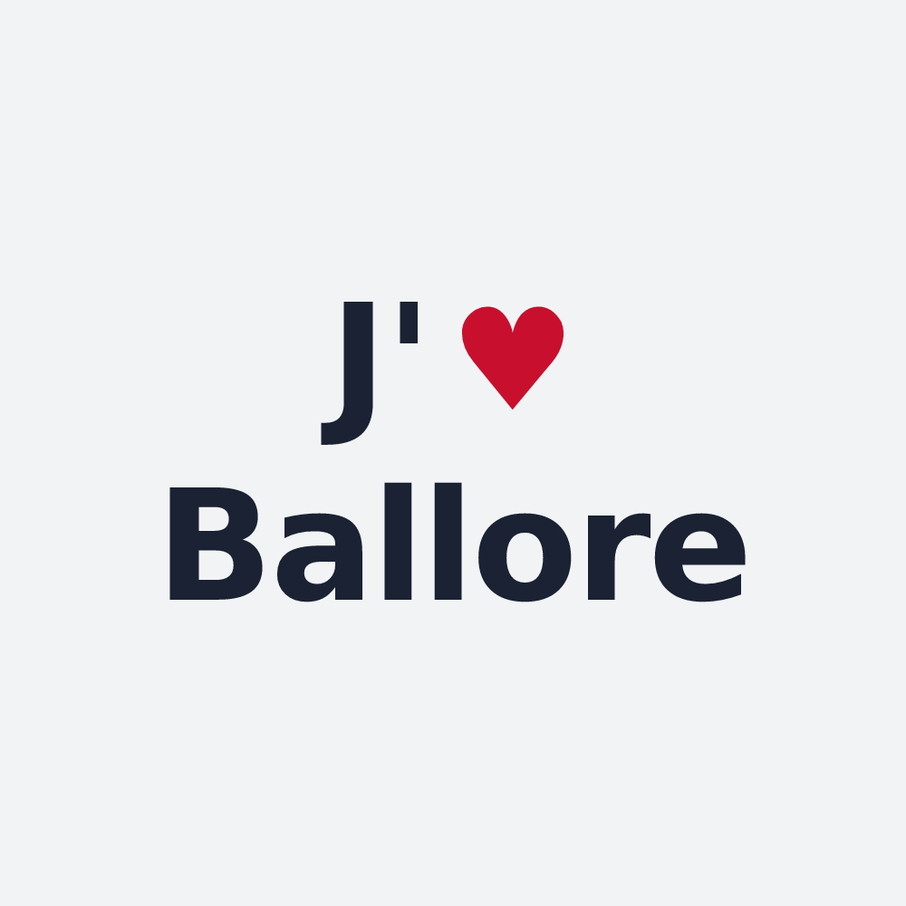 Poster personnalisé Ballore — design J'aime Ballore