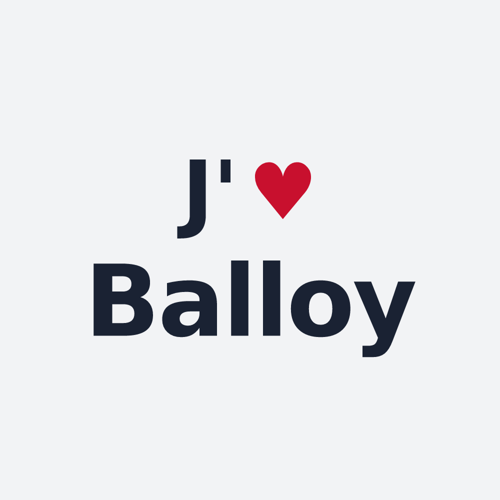 Poster personnalisé Balloy — design J'aime Balloy
