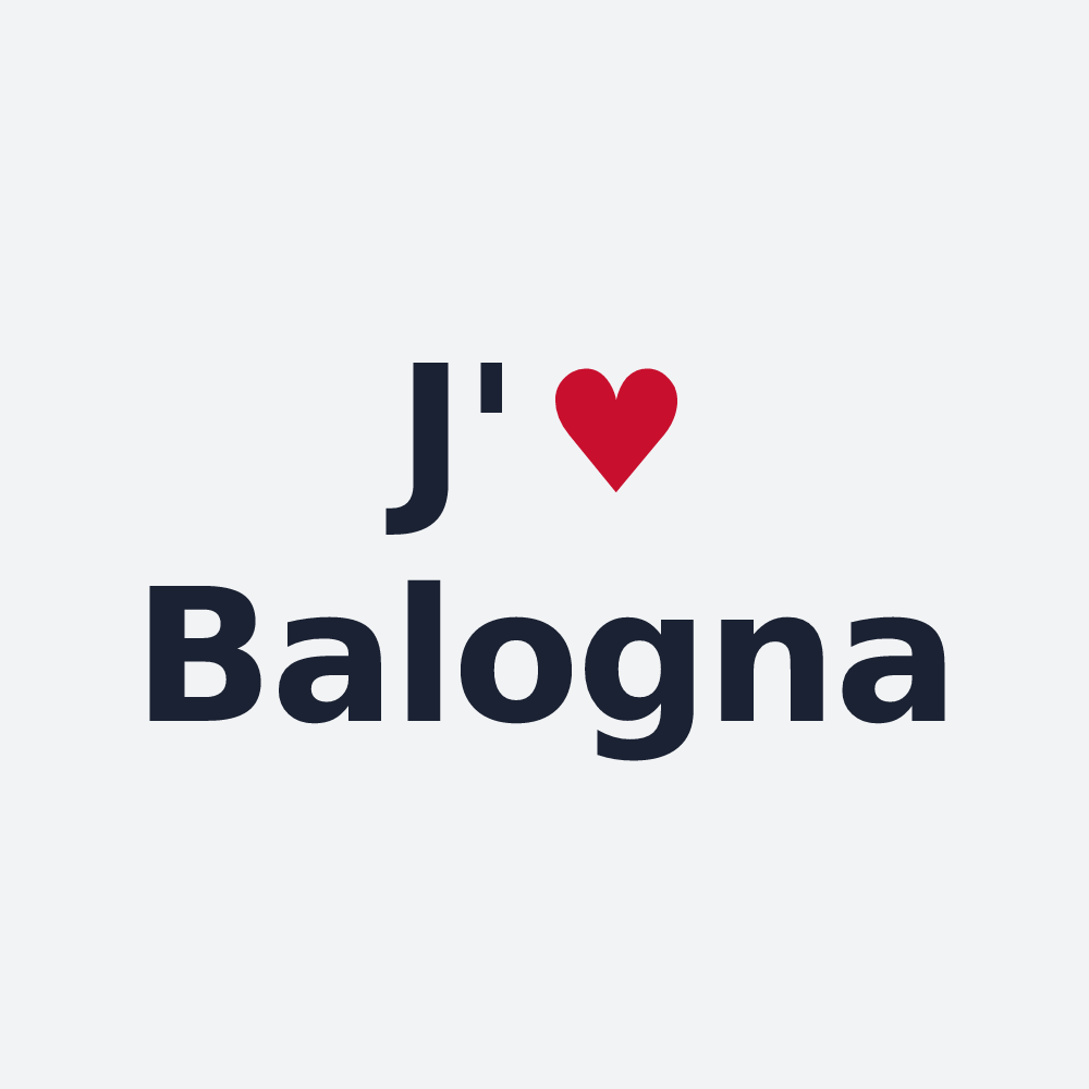 Poster personnalisé Balogna — design « J'aime Balogna » imprimé sur le poster