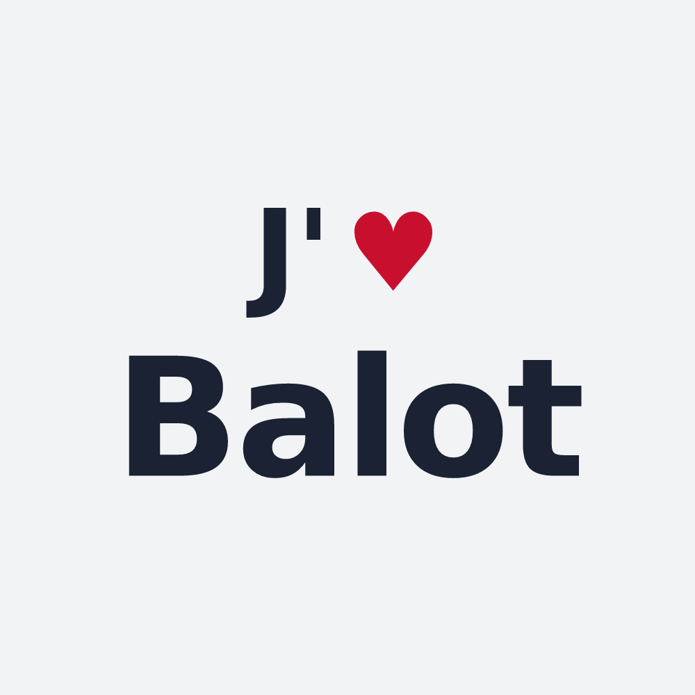 Poster personnalisé Balot — design « J'aime Balot » imprimé sur le poster