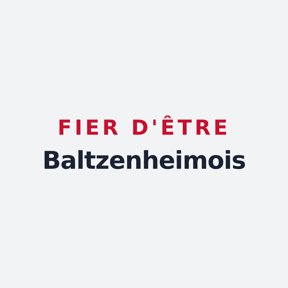 Poster « Fier d'être Baltzenheimois » — design pour Baltzenheim