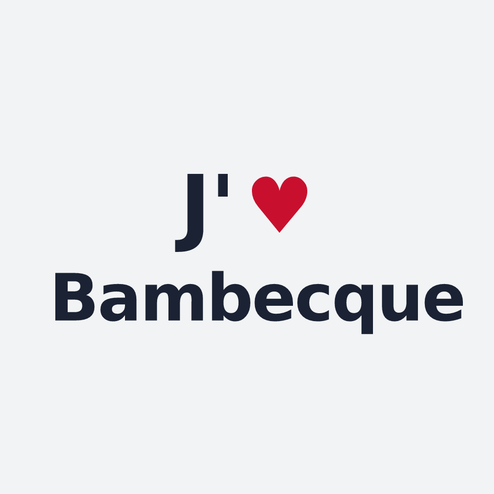 Poster personnalisé Bambecque — design J'aime Bambecque