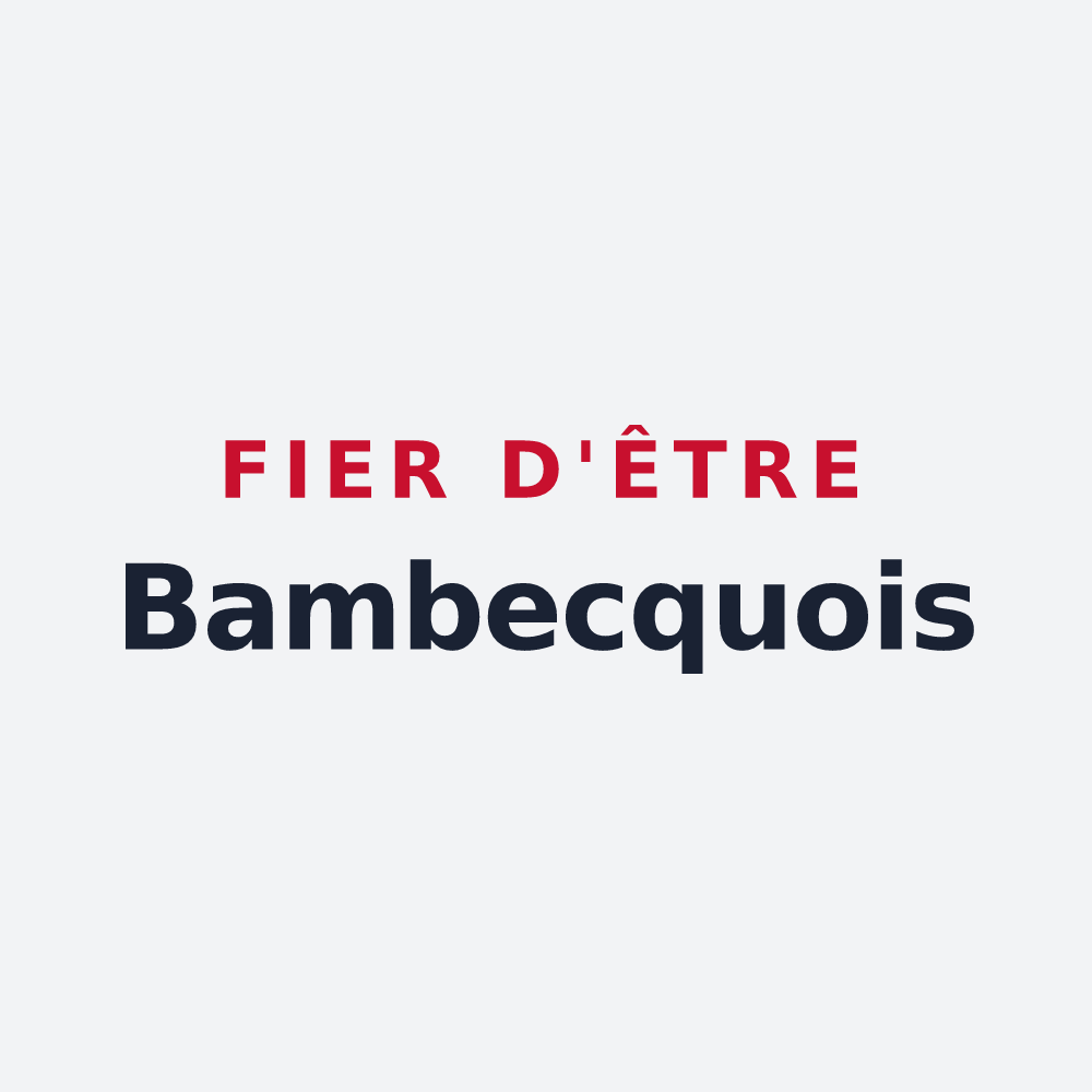 Poster « Fier d'être Bambecquois » — design pour Bambecque