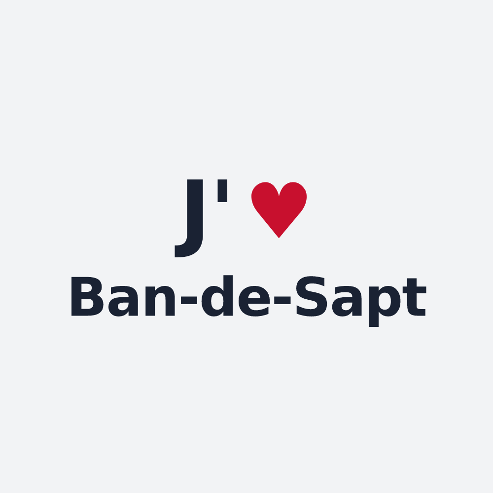 Poster personnalisé Ban-de-Sapt — design J'aime Ban-de-Sapt
