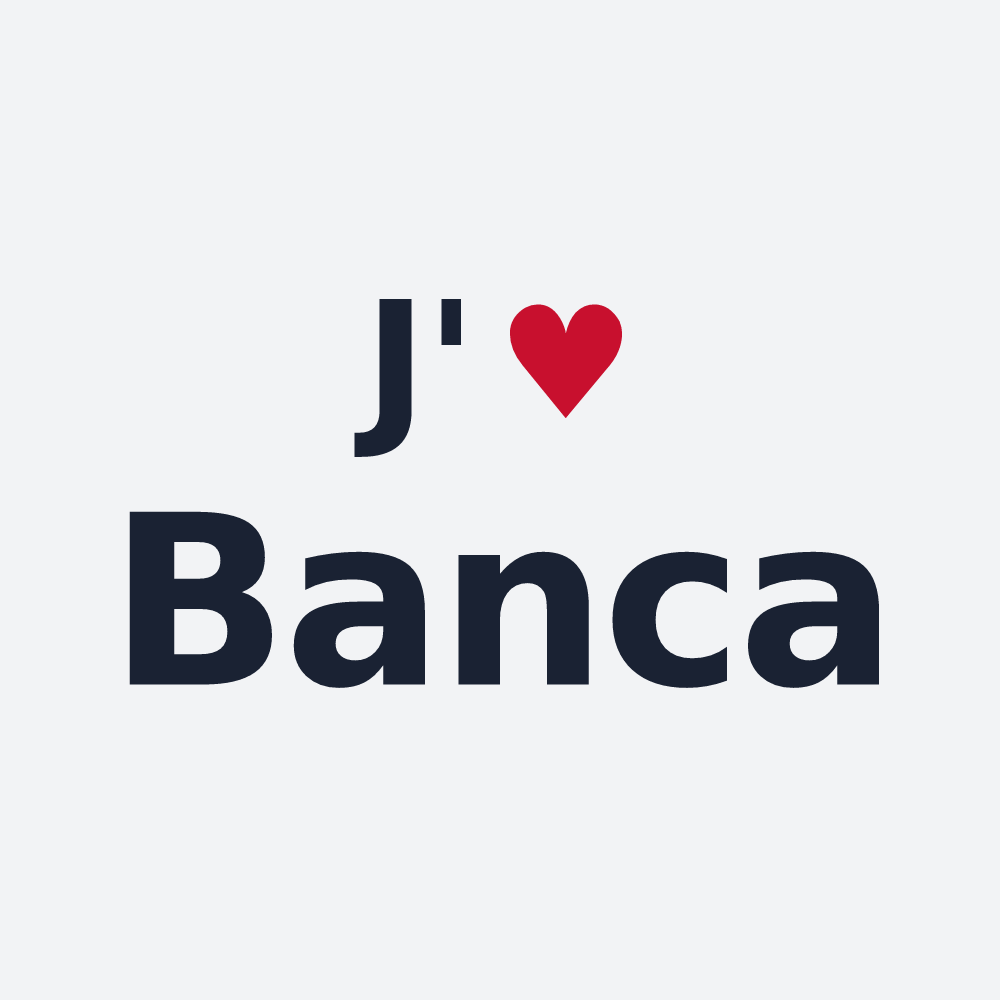 Poster personnalisé Banca — design J'aime Banca