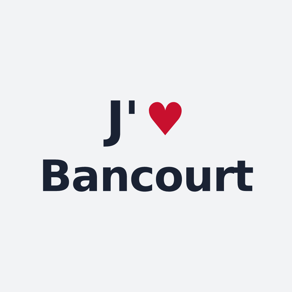 Poster personnalisé Bancourt — design J'aime Bancourt
