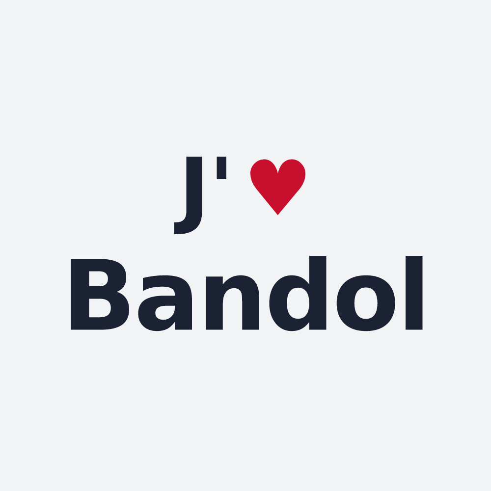 Poster personnalisé Bandol — design J'aime Bandol