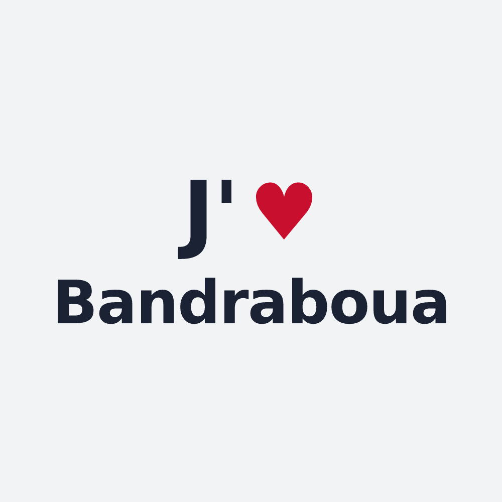 Poster personnalisé Bandraboua — design J'aime Bandraboua