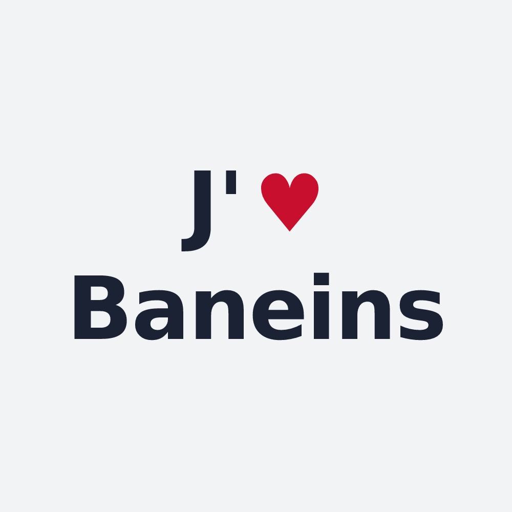 Poster personnalisé Baneins — design J'aime Baneins