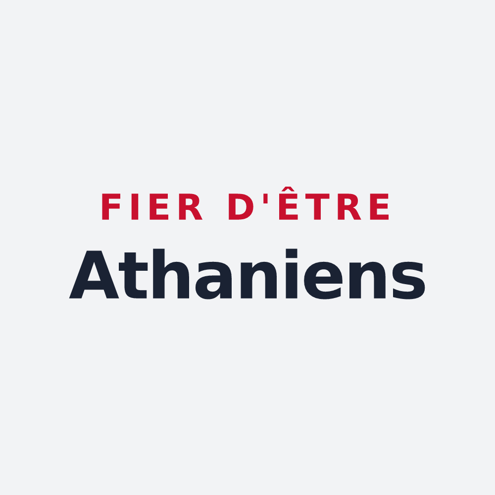 Poster « Fier d'être Athaniens » — design pour Baneins