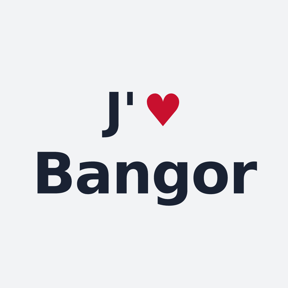 Poster personnalisé Bangor — design J'aime Bangor