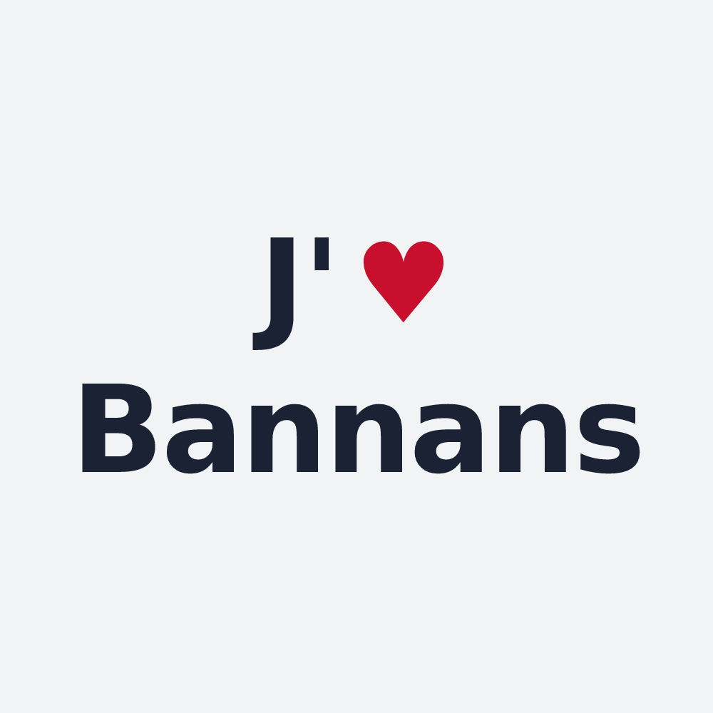Poster personnalisé Bannans — design J'aime Bannans