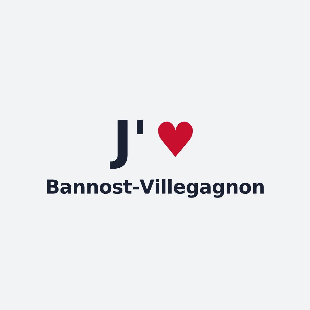 Poster personnalisé Bannost-Villegagnon — design J'aime Bannost-Villegagnon