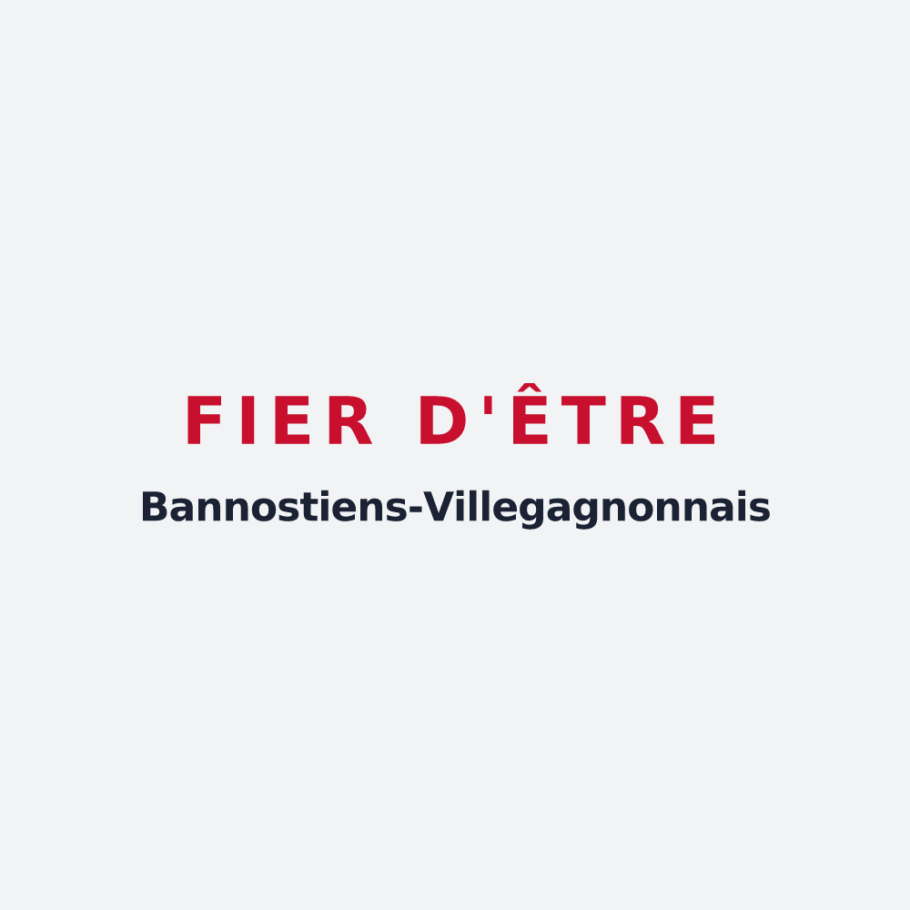 Poster « Fier d'être Bannostiens-Villegagnonnais » — design pour Bannost-Villegagnon