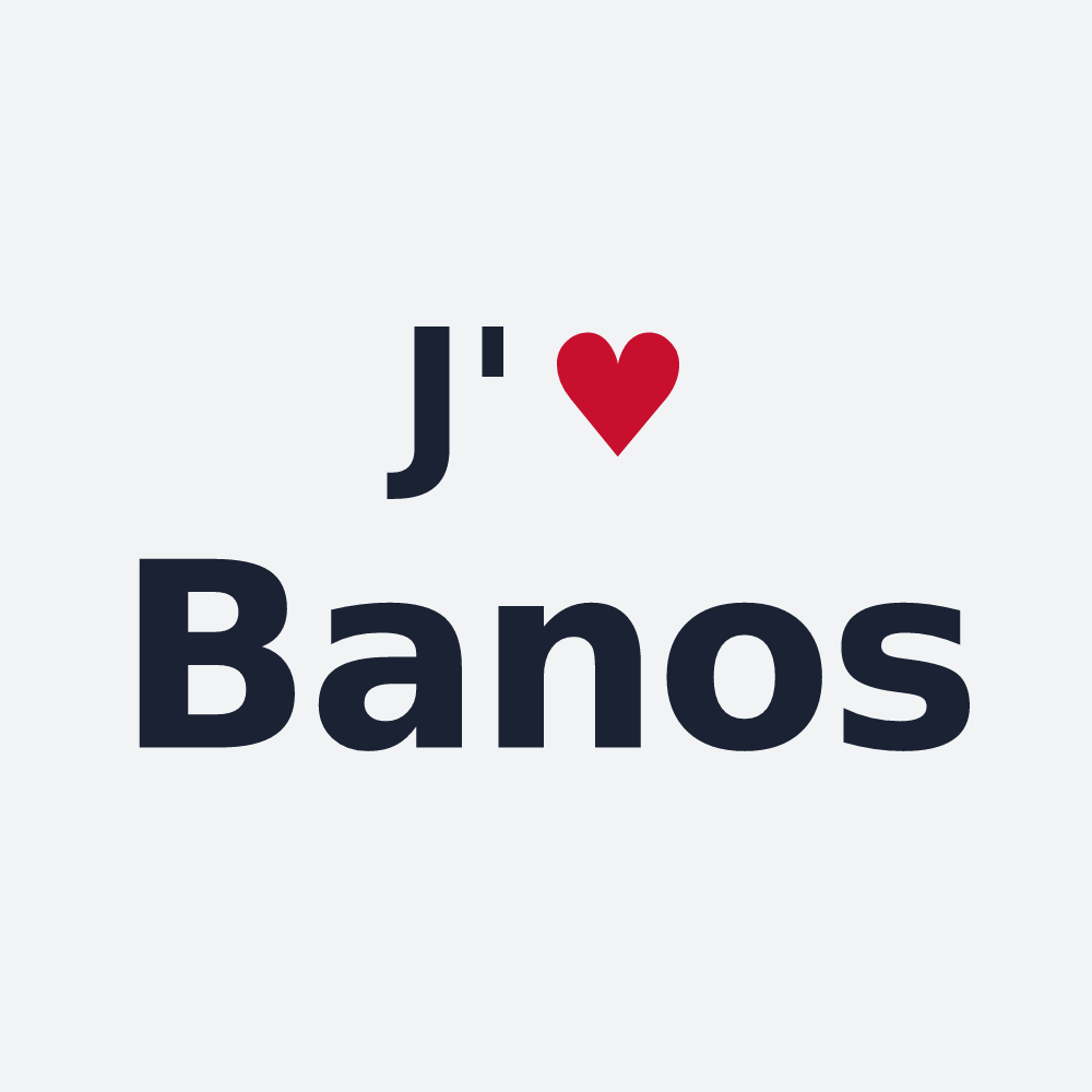 Poster personnalisé Banos — design J'aime Banos