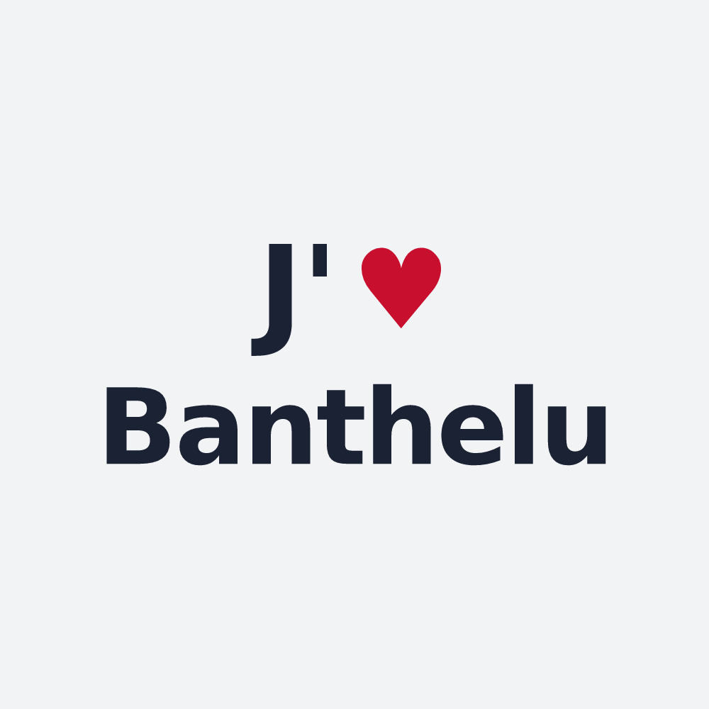 Poster personnalisé Banthelu — design « J'aime Banthelu » imprimé sur le poster