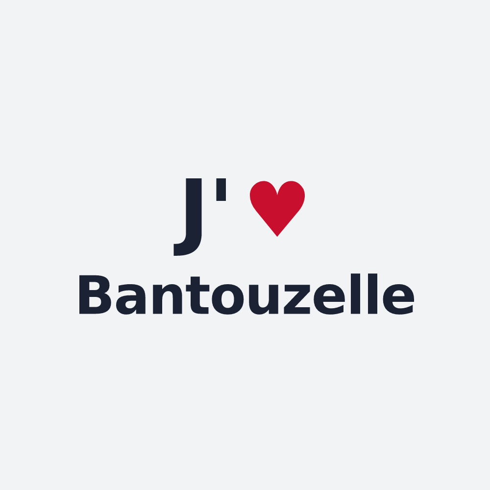 Poster personnalisé Bantouzelle — design J'aime Bantouzelle