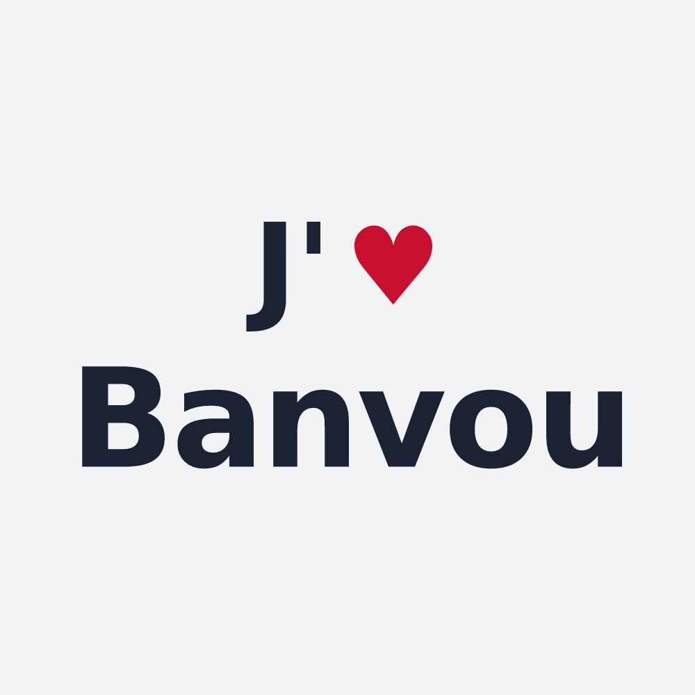 Poster personnalisé Banvou — design J'aime Banvou