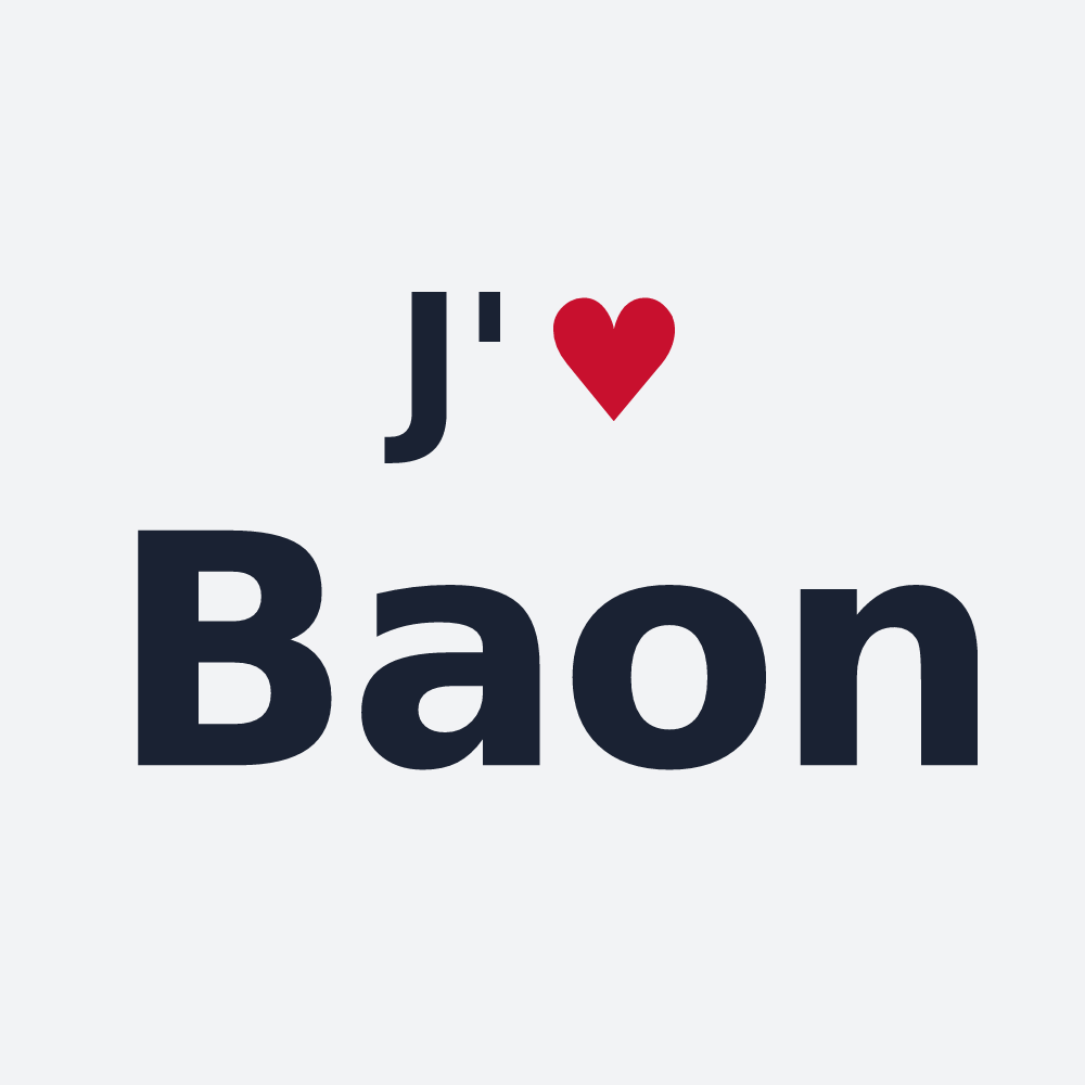 Poster personnalisé Baon — design J'aime Baon
