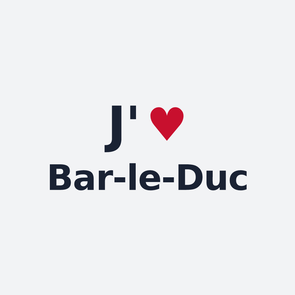 Poster personnalisé Bar-le-Duc — design J'aime Bar-le-Duc