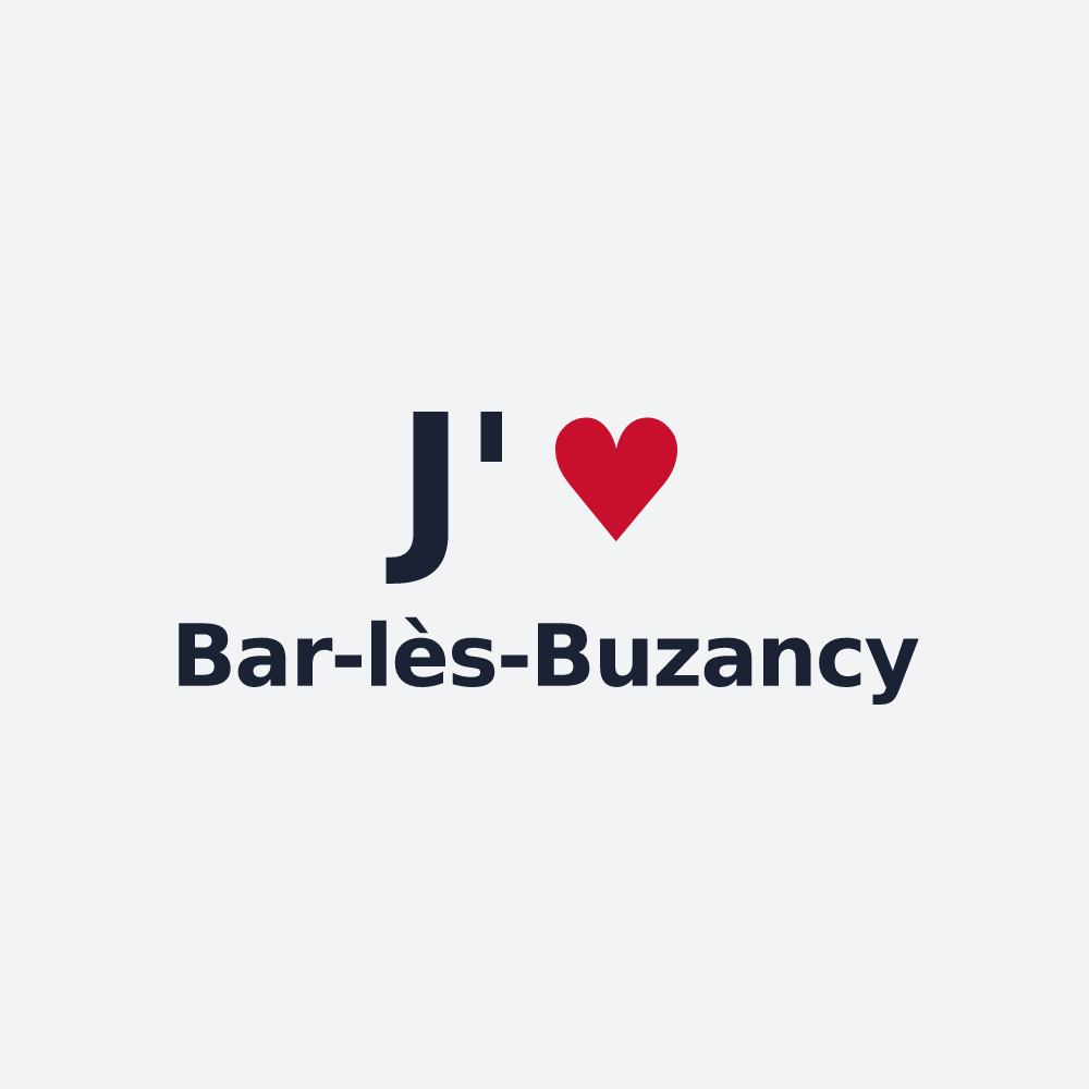 Poster personnalisé Bar-lès-Buzancy — design J'aime Bar-lès-Buzancy