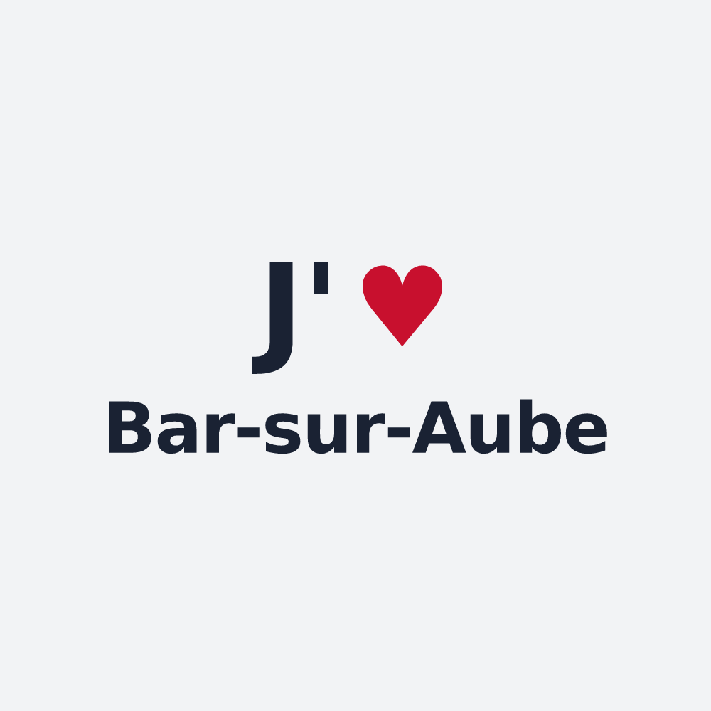 Poster personnalisé Bar-sur-Aube — design J'aime Bar-sur-Aube