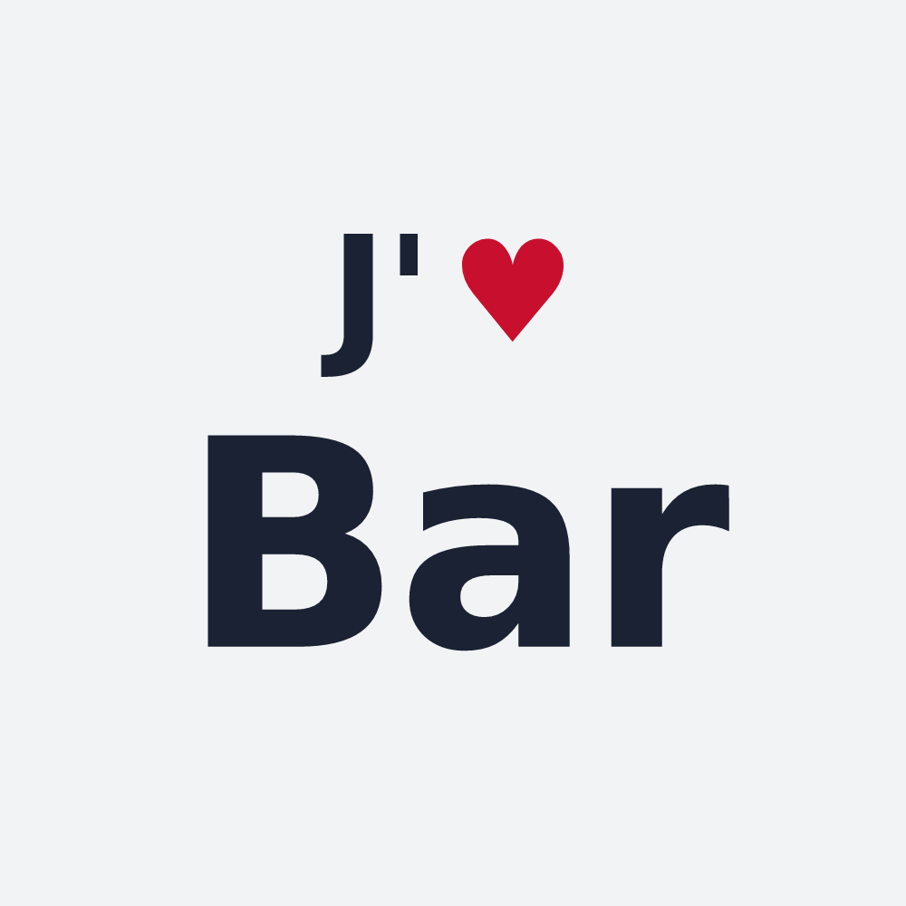 Poster personnalisé Bar — design J'aime Bar