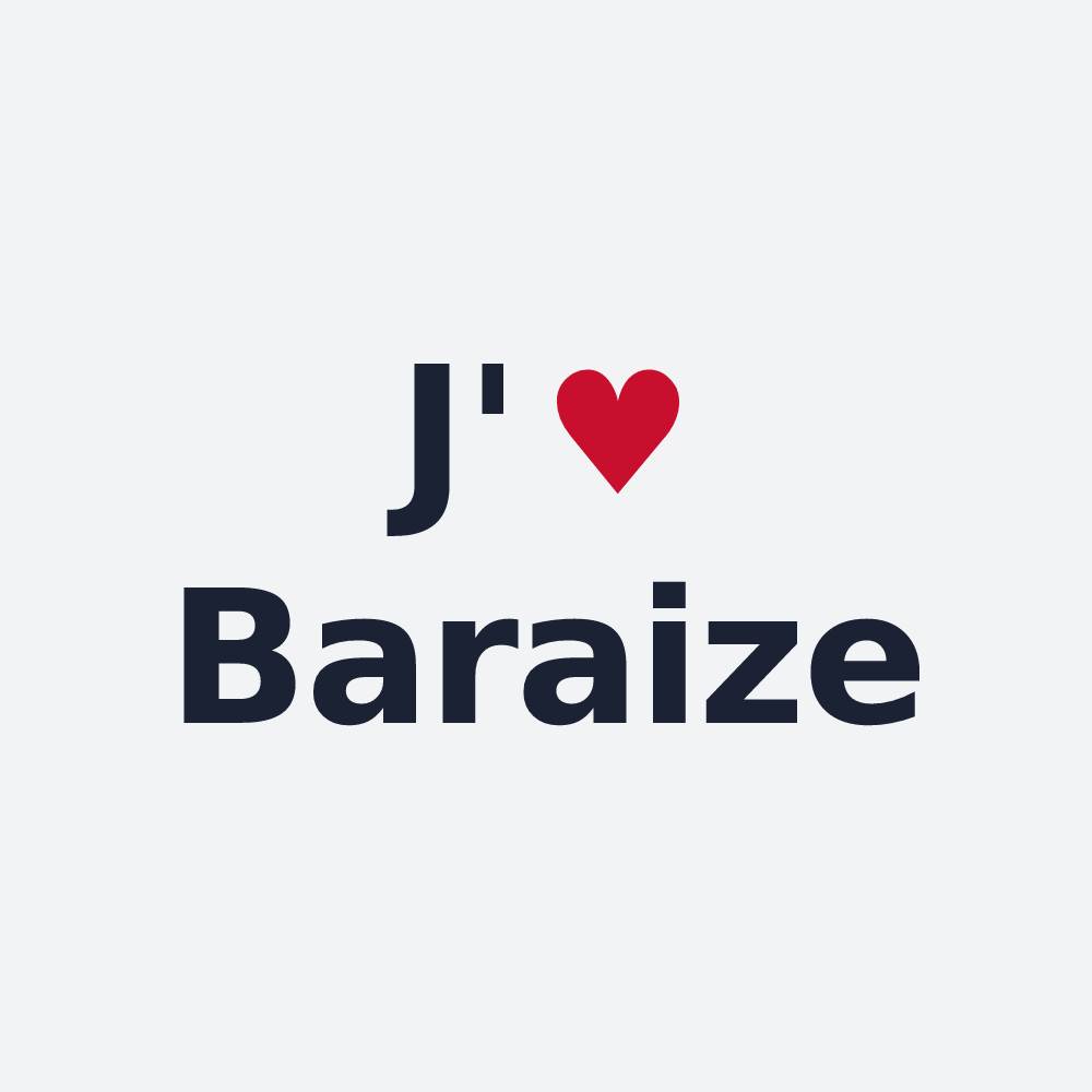 Poster personnalisé Baraize — design J'aime Baraize