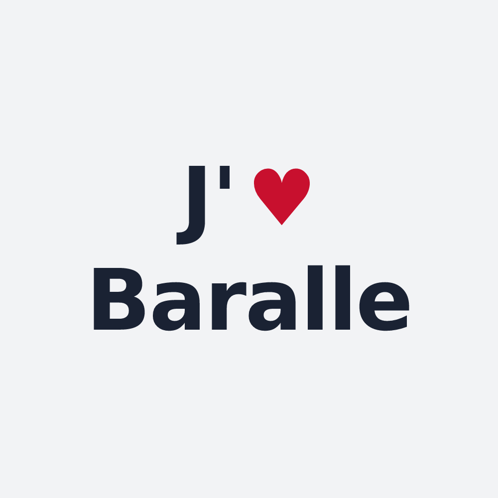 Poster personnalisé Baralle — design J'aime Baralle
