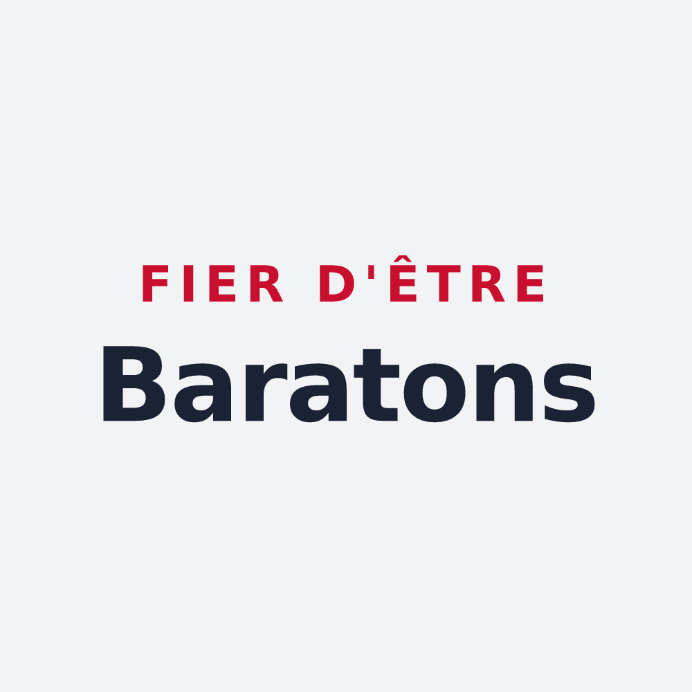 Poster « Fier d'être Baratons » — design pour Baratier