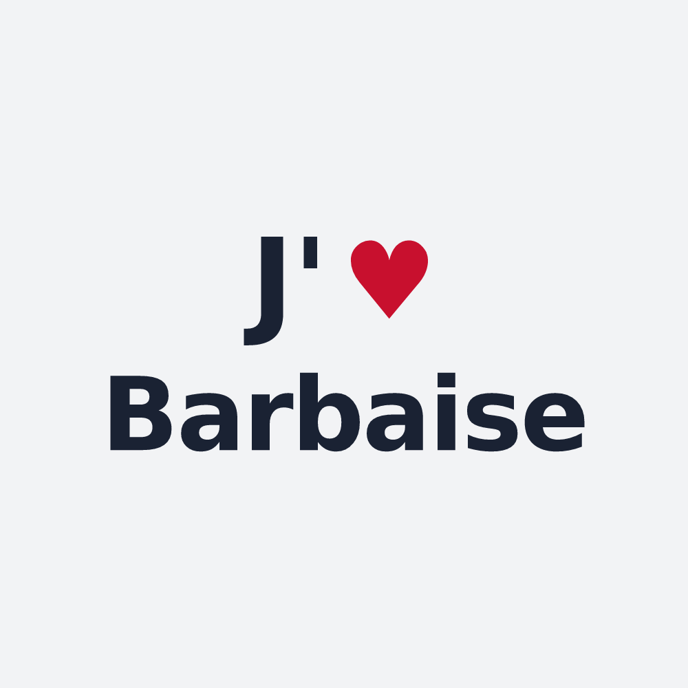 Poster personnalisé Barbaise — design J'aime Barbaise