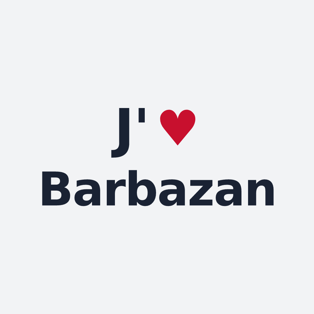 Poster personnalisé Barbazan — design J'aime Barbazan