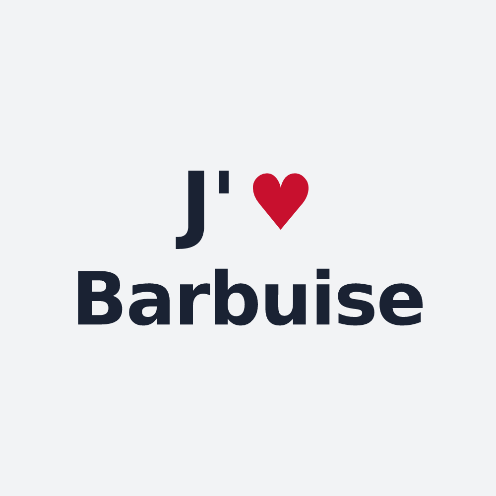 Poster personnalisé Barbuise — design J'aime Barbuise
