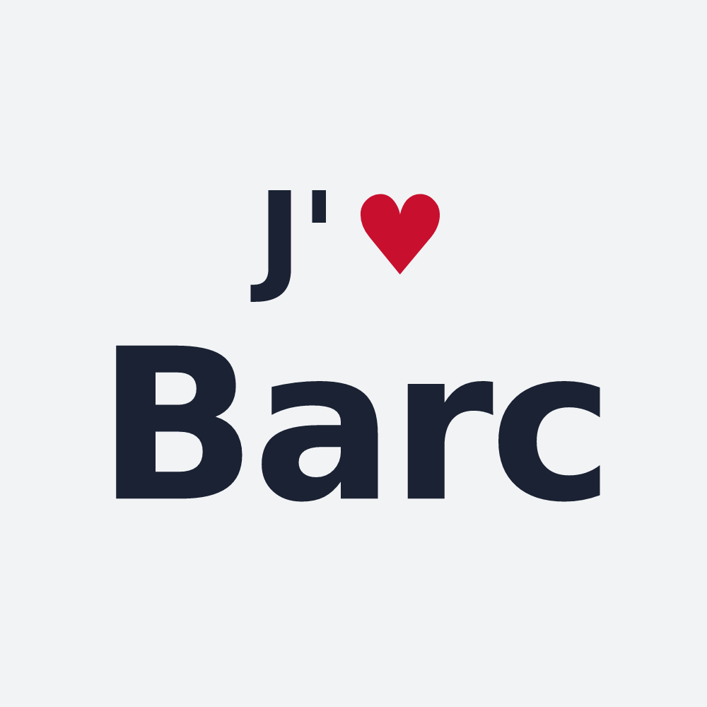Poster personnalisé Barc — design J'aime Barc