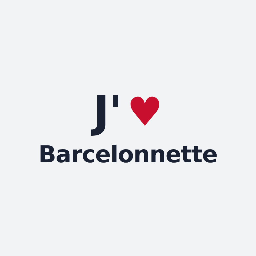 Poster personnalisé Barcelonnette — design « J'aime Barcelonnette » imprimé sur le poster