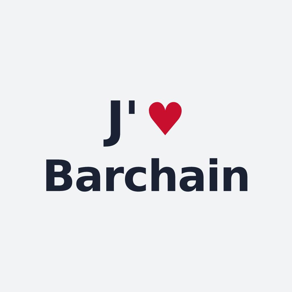 Poster personnalisé Barchain — design J'aime Barchain