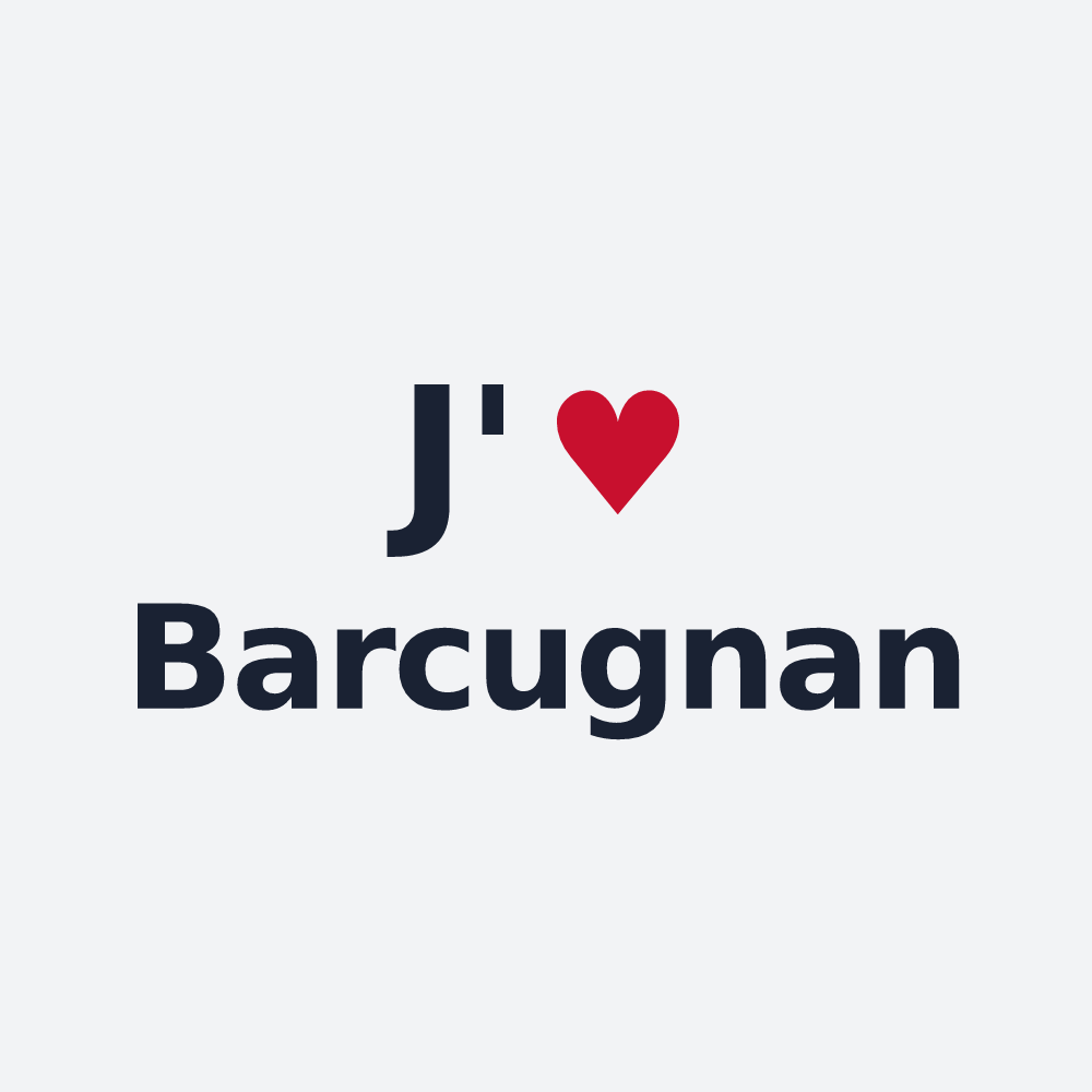 Poster personnalisé Barcugnan — design J'aime Barcugnan