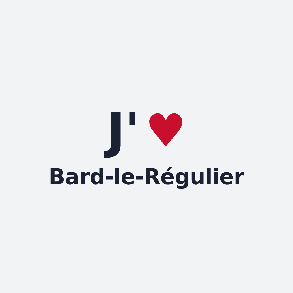 Poster personnalisé Bard-le-Régulier — design « J'aime Bard-le-Régulier » imprimé sur le poster