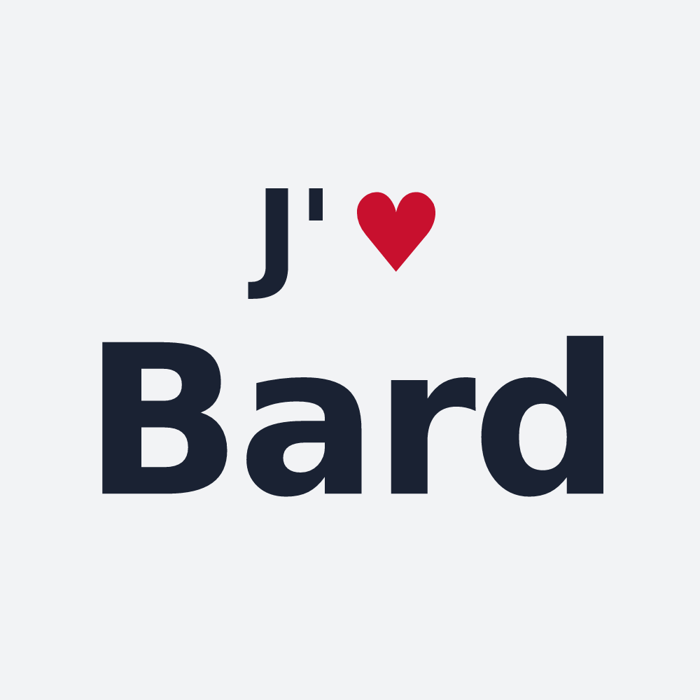 Poster personnalisé Bard — design J'aime Bard