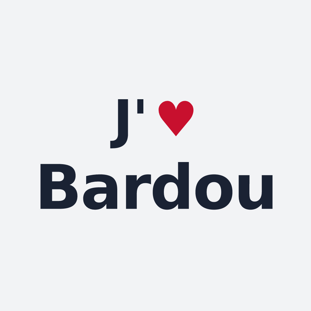 Poster personnalisé Bardou — design J'aime Bardou
