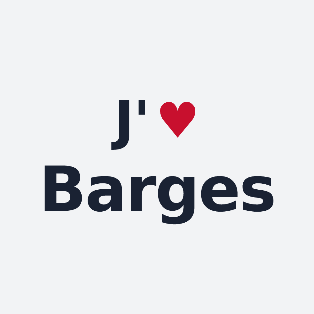 Poster personnalisé Barges — design J'aime Barges