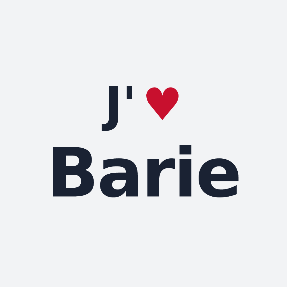 Poster personnalisé Barie — design J'aime Barie