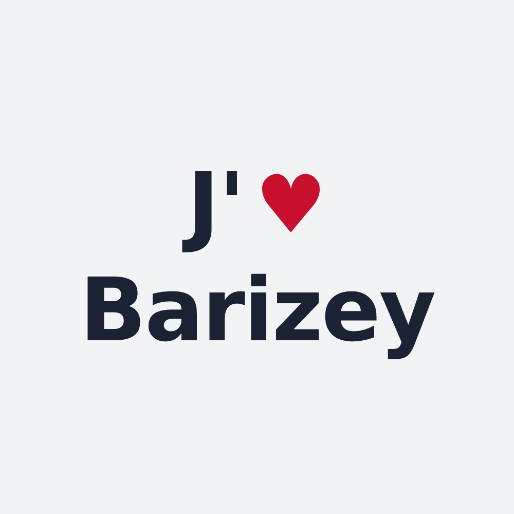 Poster personnalisé Barizey — design J'aime Barizey
